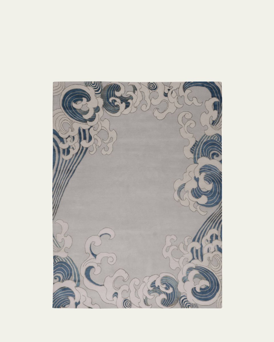 Tempest Night Hand-Knotted Rug, 8' x 10'